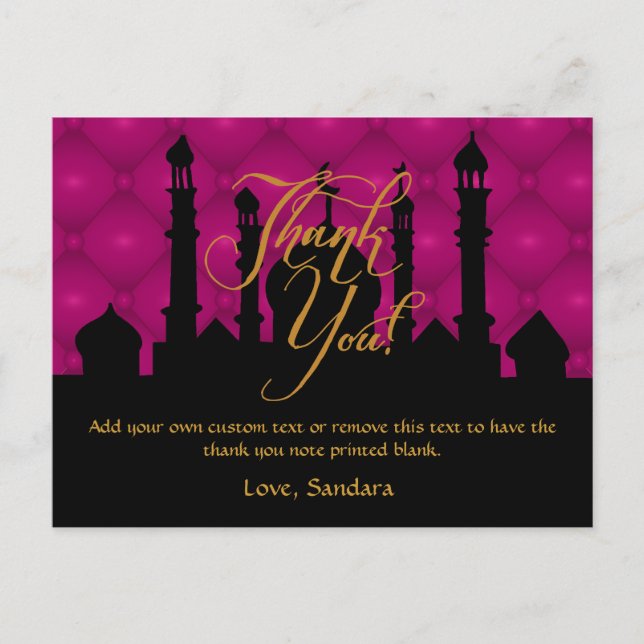 Árabe - Obrigado Cartões (Frente)