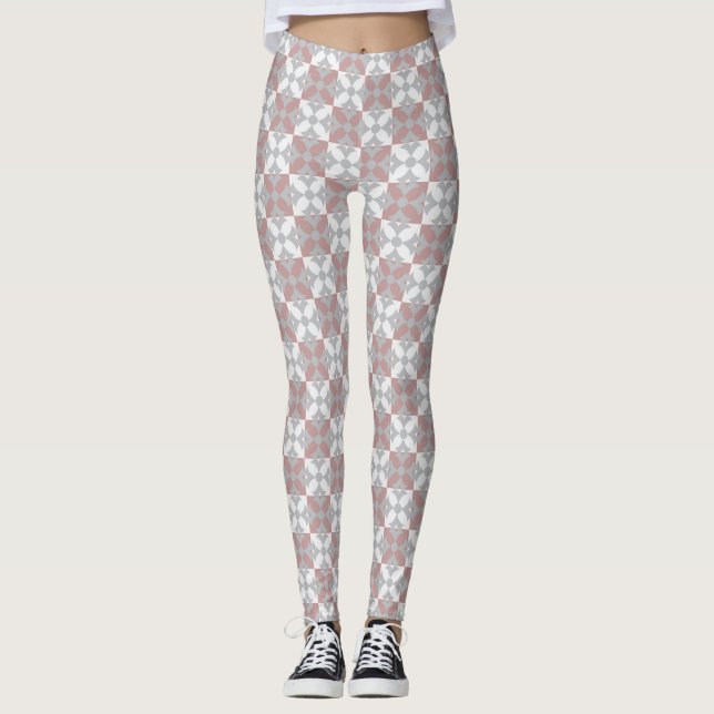 Árabe psicodélico verificado com leggings (Frente)