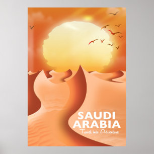 Arábia Saudita por poster de viagens Aéreo