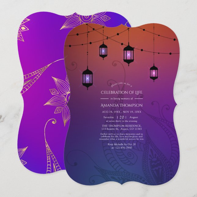 Arabian Bollywood Celebrando o Convite à Vida (Frente/Verso)