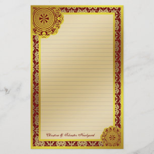 Arábico Dourado, papelaria
