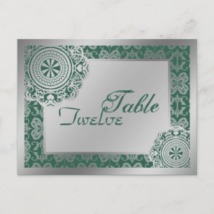 Arábico Silver Lace, mesa com o cartão postal