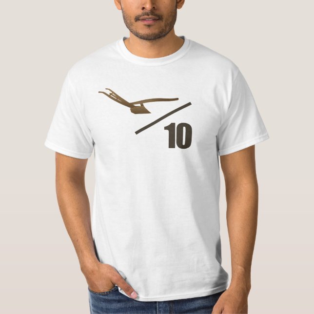 Arado de madeira da camisa 10 variada - (Frente)