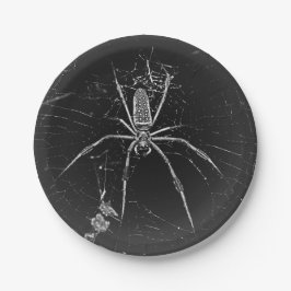 Aranha de Halloween em Prato de Papel