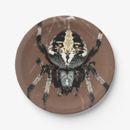 Aranha de Halloween em Prato de Papel