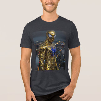 Aranha Dourada: Camiseta com Traje Metálico Ultra-