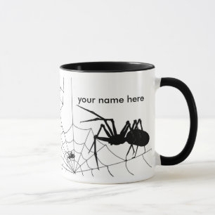Aranha e caneca da Web - Customize adiciona seu
