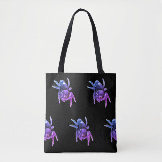 Aranha Saltadora Tote Roxa e Preta