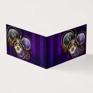 Aranha Steampunk em Fundo Roxo