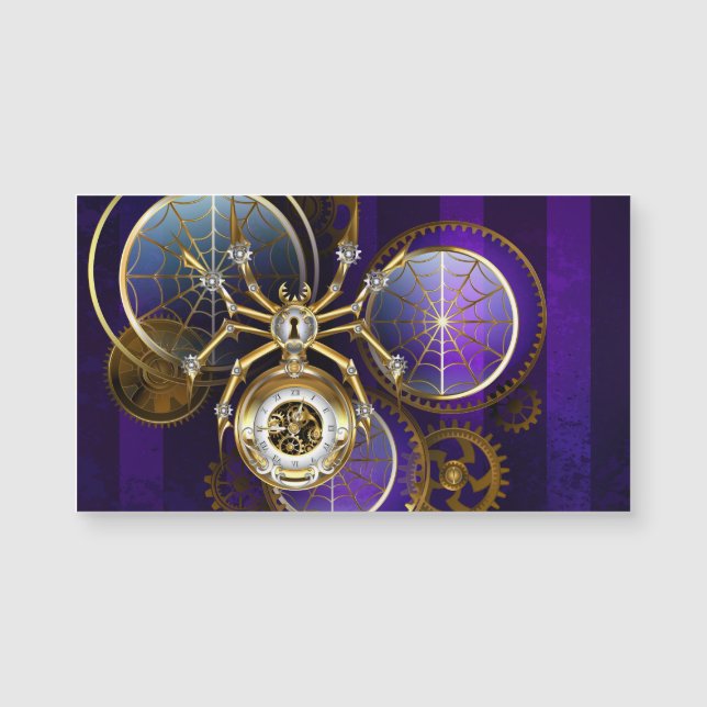 Aranha Steampunk em Fundo Roxo (Frente)