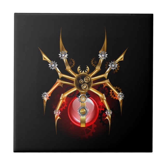 Aranha steampunk em preto (Frente)