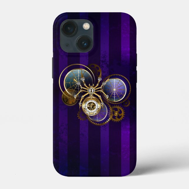 Aranha Steampunk no fundo roxo (Verso)