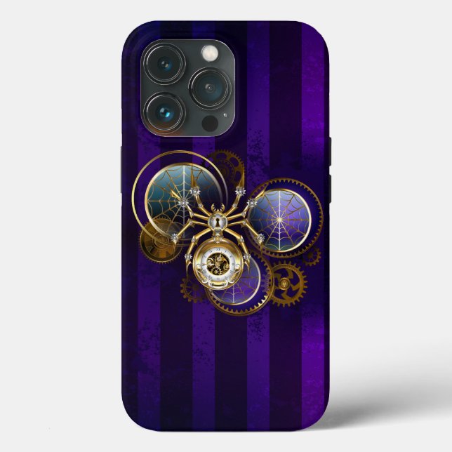 Aranha Steampunk no fundo roxo (Verso)