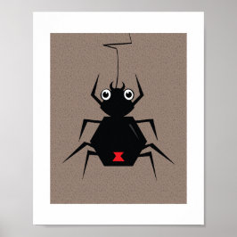 Aranha Viúva Negra Minimalista | Impressão de Post
