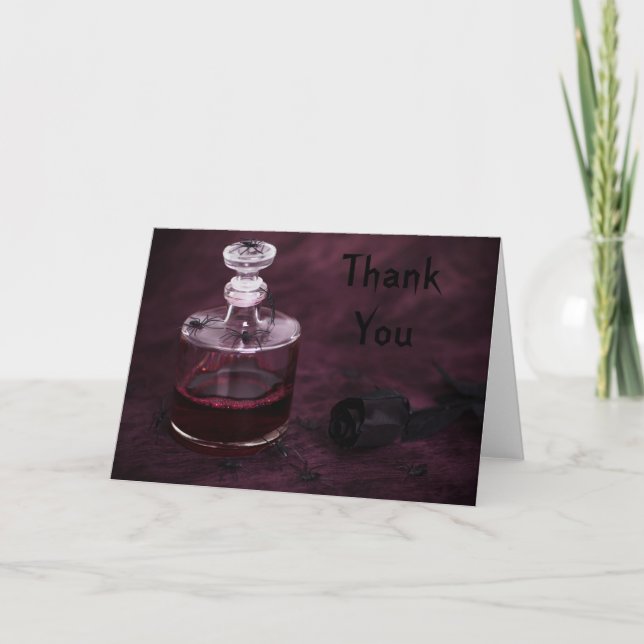 aranhas assustadoras Nota de Agradecimento (Frente)