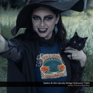 Aranhas e Lírios Espantam Camiseta Vintage Hallowe