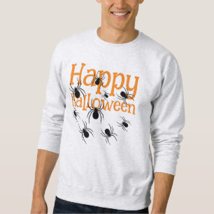 Aranhas Felizes Camiseta Negro e Laranja de Hallow