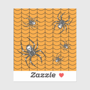 Aranhas na etiqueta do contorno da parada