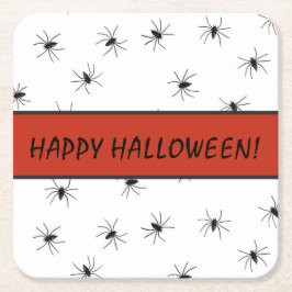Aranhas Pretas em Porta-Copos de Papel Branco