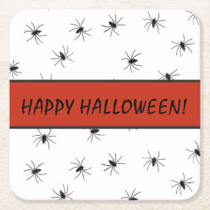Aranhas Pretas em Porta-Copos de Papel Branco