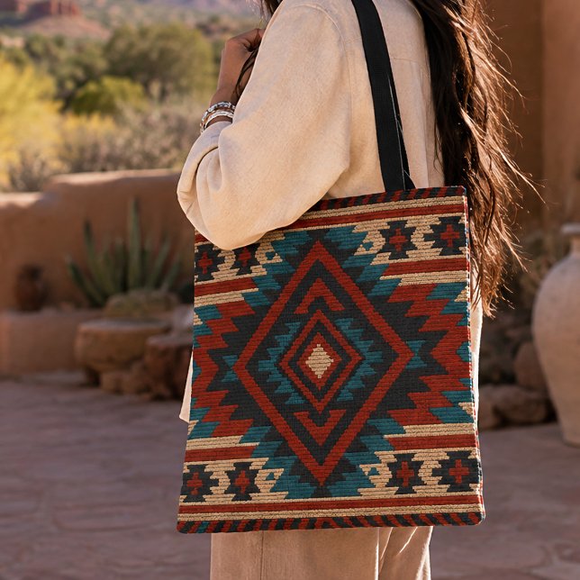 "ARAPAHOE" TOTE DE OMBRO - TECIDO SUDOESTE (Criador carregado)