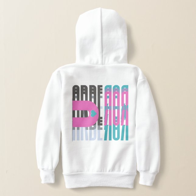 Arberor Hoodie – Pastel Gradient Logo & Play (Postura das costas)
