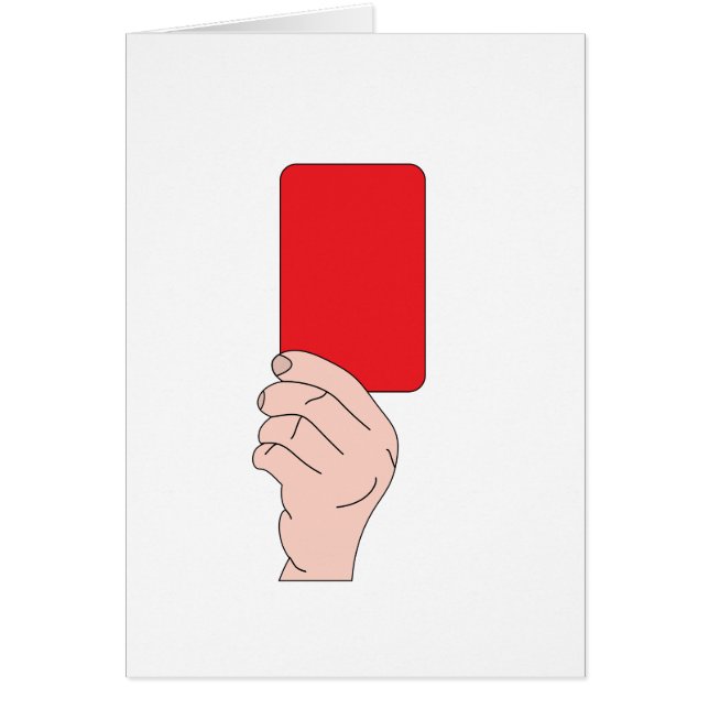 Árbitro que mostra cartões de um cartão vermelho (Frente)