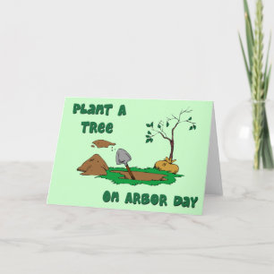 Arbor Day plantar um cartão de árvore