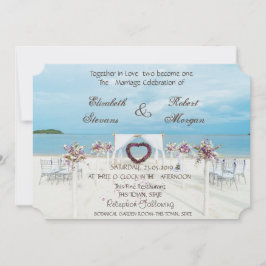 Arbusto Floral para Casamento na Praia Convite