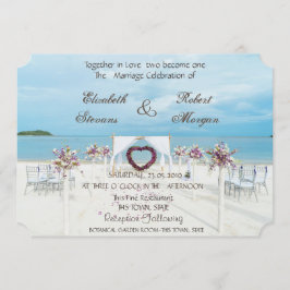 Arbusto Floral para Casamento na Praia Convite