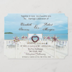 Arbusto Floral para Casamento na Praia Convite