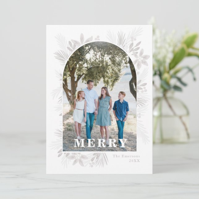 Arca da Flor de Natal Moderna feliz (Em pé/Frente)