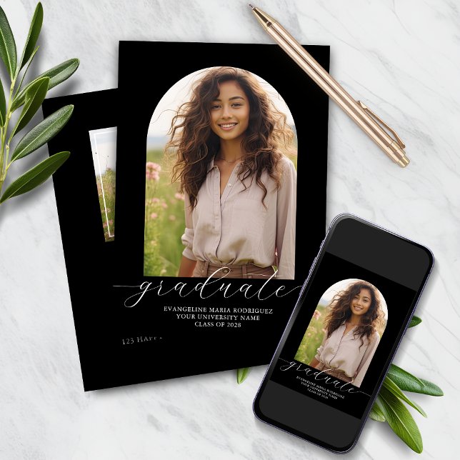 Arca de Fotos do Convite de Graduação 2 - Preto (Criador carregado)