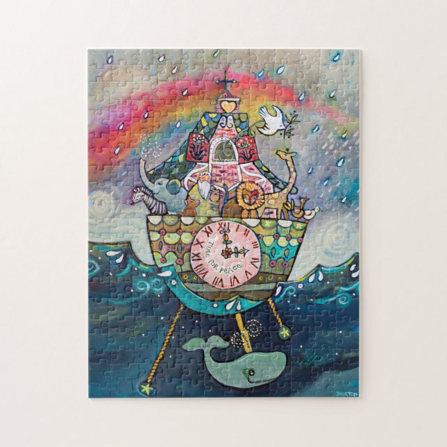 Arca de Noah com Quebra-cabeça do Arco-Íris (Vertical)