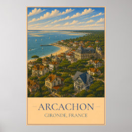 Arcachon, France – Vintage Travel Poster