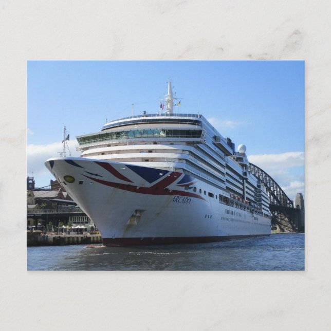 Arcadia encaixada no cartão postal circular (Frente)