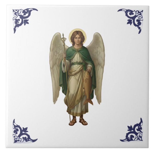 Arcanjo Rafael Anjo Arte Religiosa (Frente)