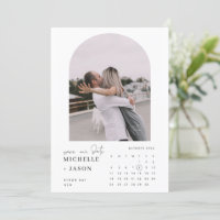Arch calendário fotografar Salvar a Data Convite