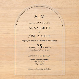 Arch Classy Elegant B & W Casamento Chic Minimalis