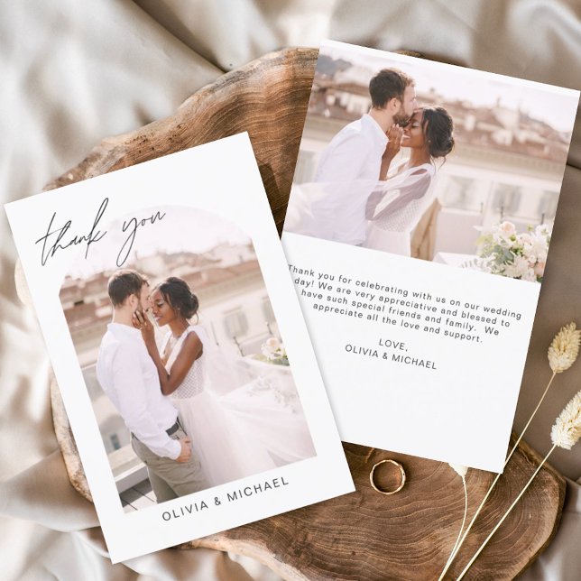 Arch de Casamento Obrigado Foto Minimalista Românt (Criador carregado)