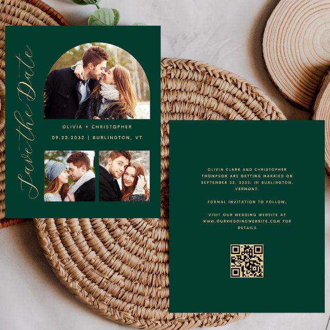 Arch de Fotos Orçamentárias Esmeralda QR Dourada S (Criador carregado)