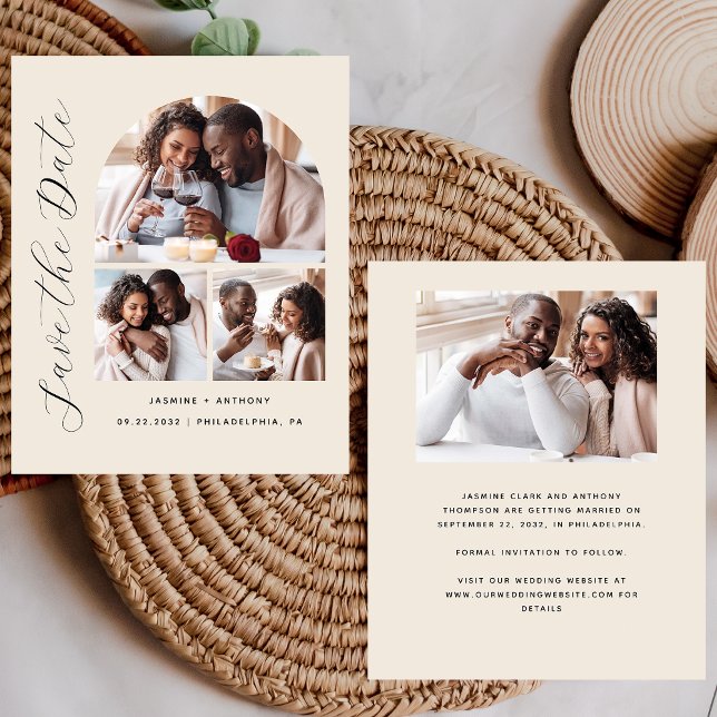 Arch de Orçamento 4- Beige de Foto Salve a Data (Criador carregado)