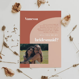 Arch Terracotta Cartão de foto Bridesmaid