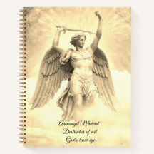 Archangel Michael caderno espiral amarelo