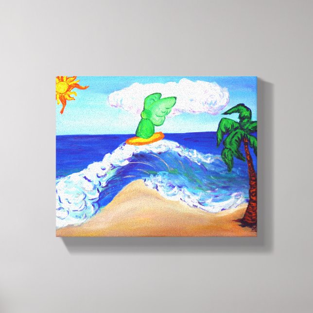 ​ Archangel Raphael Surfing Canvas Art (Frente)