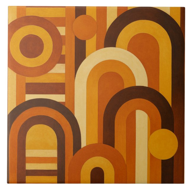 Arches and Sunspots Retro MCM Geometric Design (Frente)