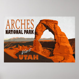Arches National Park, Utah Viagens vintage Poster