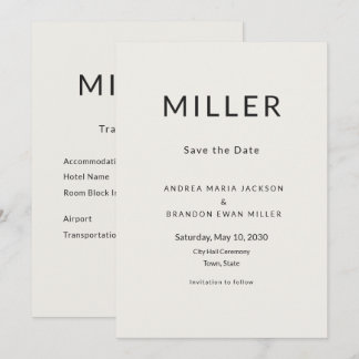 Architectural Save the Date Travel Card