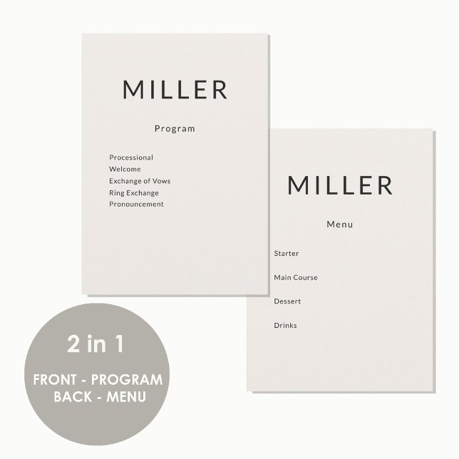 Architectural Wedding Program Menu (Criador carregado)