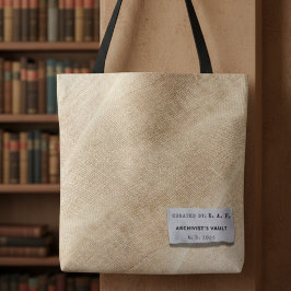 Archivist’s Vault: Linen-Look Personalized Tote